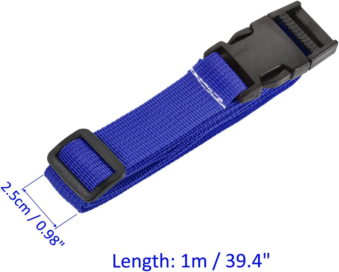 1 Pack Luggage Straps- Travel Baggage Accessory Adjustable Suitcase Belt with Quick Release Buckle, Apply to Travel (1 Meter, Blue)