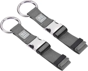 2 Pack Luggage Straps - Adjustable Travel Baggage Accessory Suitcase Belt Carry Clip with Jacket Gripper Holder, Apply to Travel (0.98 Feet, Gray)