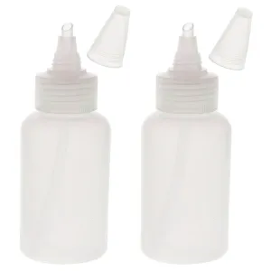 2 Pack Snifter Bottles Gold Panning Heavy Duty Plastic w/ Nozzle Mining Outdoors