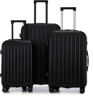 20/24 / 28in Abs Spinner Wheel Luggage, Carry-on Suitcase With Cup Holder & Usb Port  Lightweight, Durable, Tsa Lock, 360  Wheels, Black