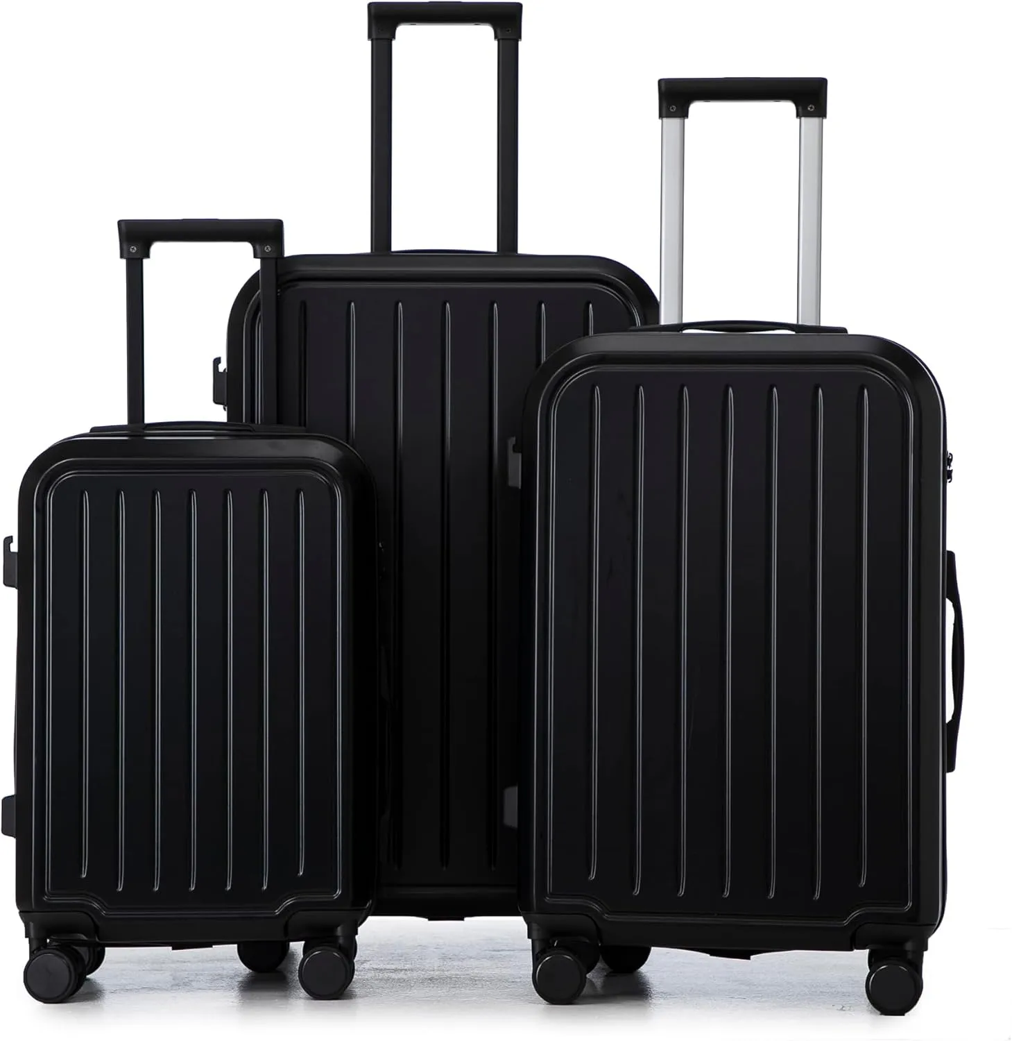 20/24 / 28in Abs Spinner Wheel Luggage, Carry-on Suitcase With Cup Holder & Usb Port  Lightweight, Durable, Tsa Lock, 360  Wheels, Black