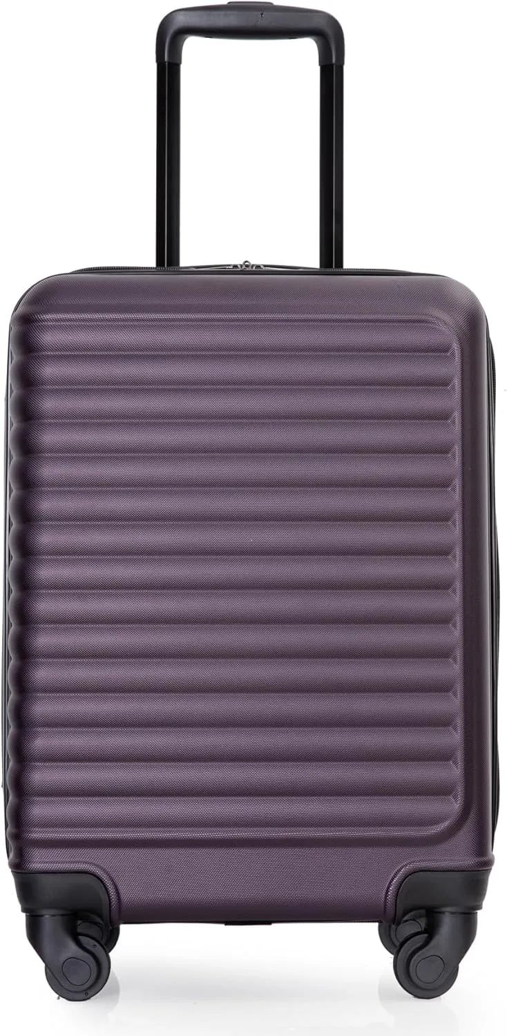 20" Lightweight Carry On Luggage with 360 Spinner Wheels, Adjustable Pull Rod, Purple