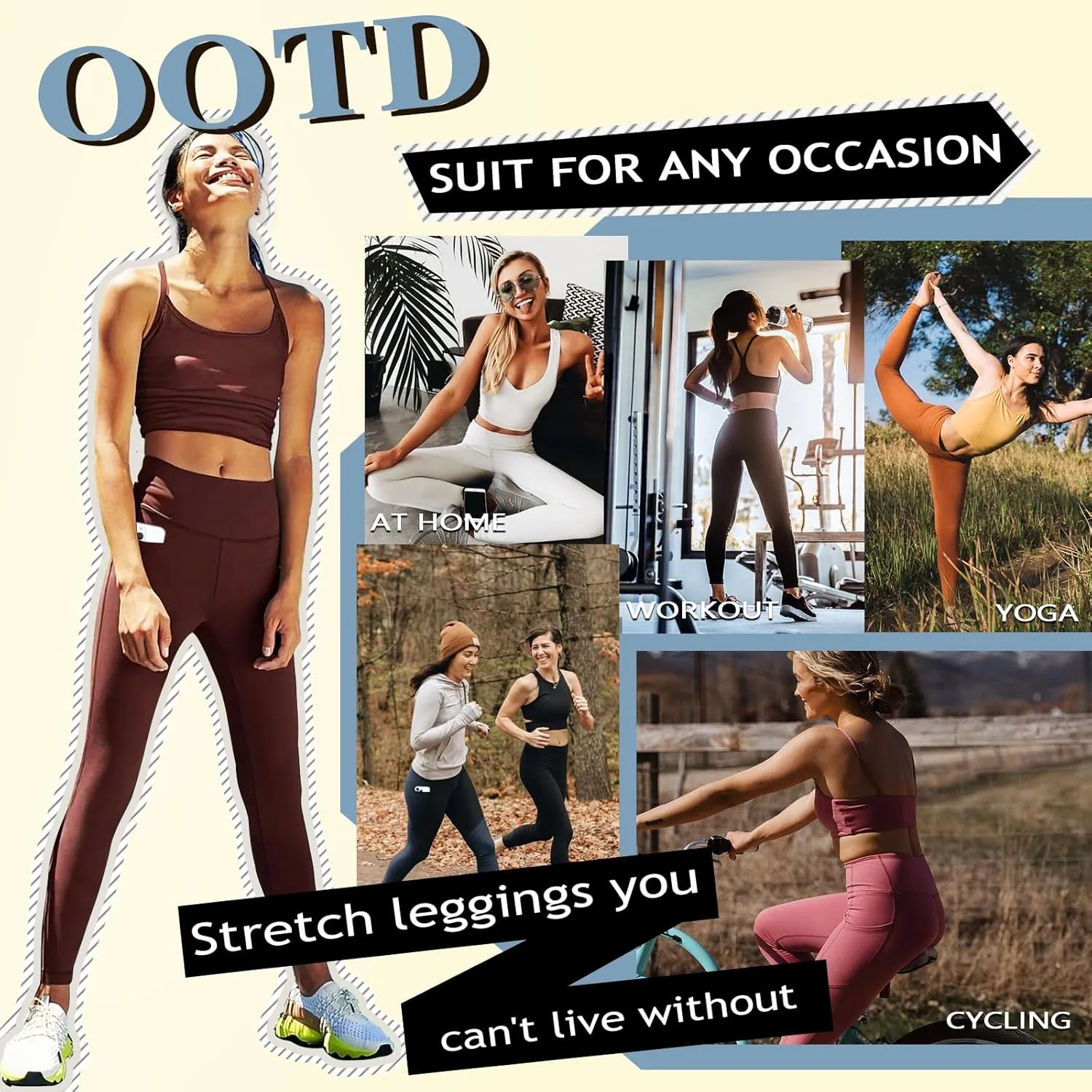 4 Pack Leggings for Women Butt Lift High Waisted Tummy Control Slimming Black No See-Thru Yoga Pants Workout Running