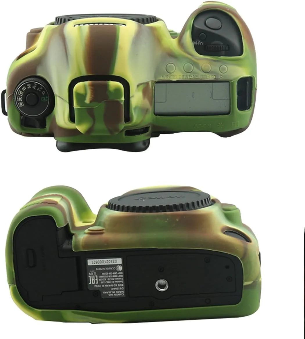5D Mark IV Silicone Case, TUYUNG Camera Housing Case Protective Cover Skin, Compatible with Canon EOS 5D Mark IV, Army Green