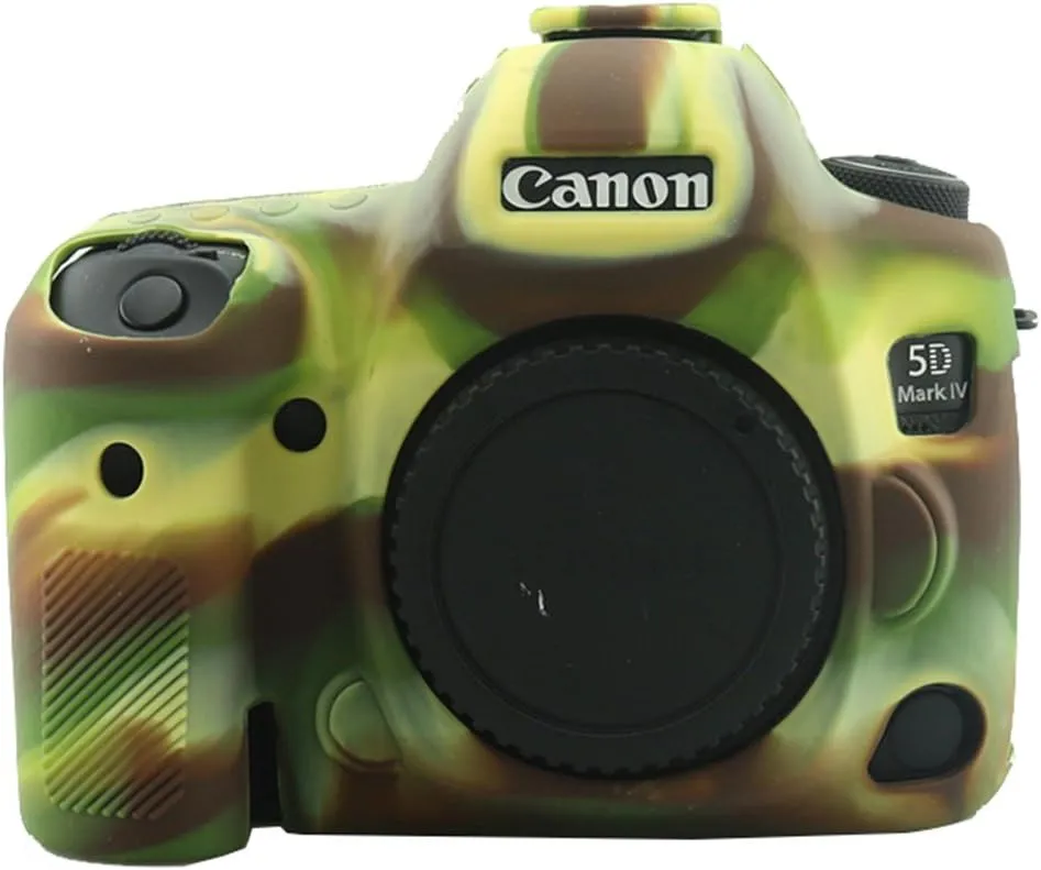 5D Mark IV Silicone Case, TUYUNG Camera Housing Case Protective Cover Skin, Compatible with Canon EOS 5D Mark IV, Army Green