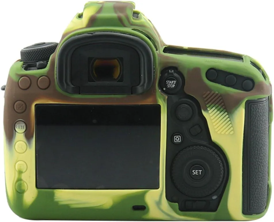 5D Mark IV Silicone Case, TUYUNG Camera Housing Case Protective Cover Skin, Compatible with Canon EOS 5D Mark IV, Army Green
