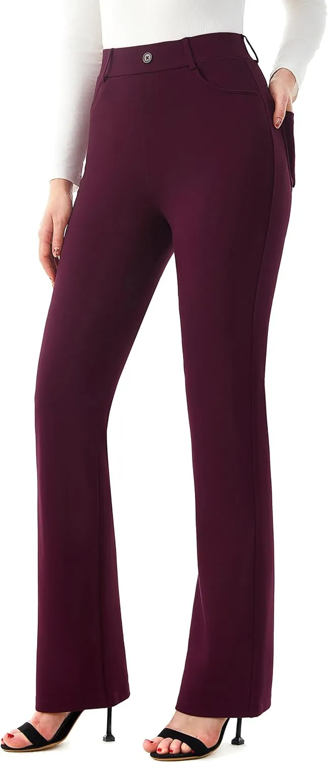 AFITNE Women's Yoga Dress Pants 2025 Spring Stretchy Work Slacks Straight Leg Business Office Casual Pants