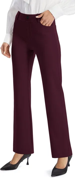 AFITNE Women's Yoga Dress Pants 2025 Spring Stretchy Work Slacks Straight Leg Business Office Casual Pants