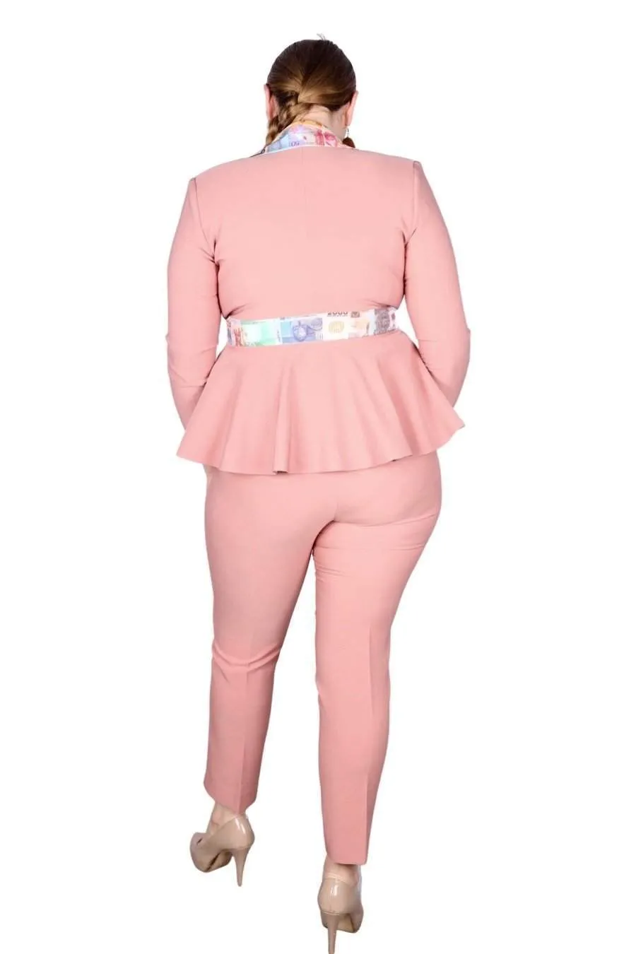 African Peachy Ankara Suit