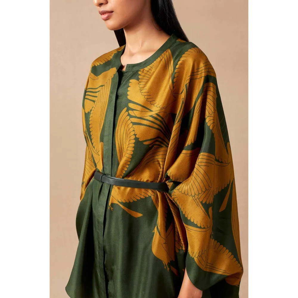 AMPM Green & Yellow Bulbul Dhoti (Set of 2)