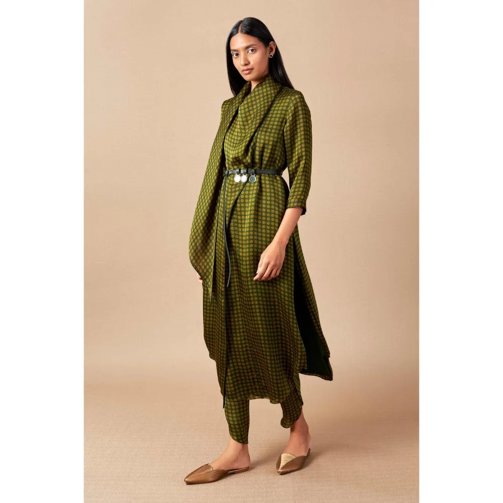 AMPM Green & Yellow Faridah Dhoti (Set of 2)
