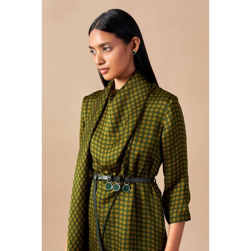 AMPM Green & Yellow Faridah Dhoti (Set of 2)