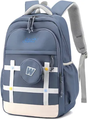 Anti-Theft Waterproof College Laptop Backpack for 15.6-Inch Devices, Lightweight Durable Design (Blue)