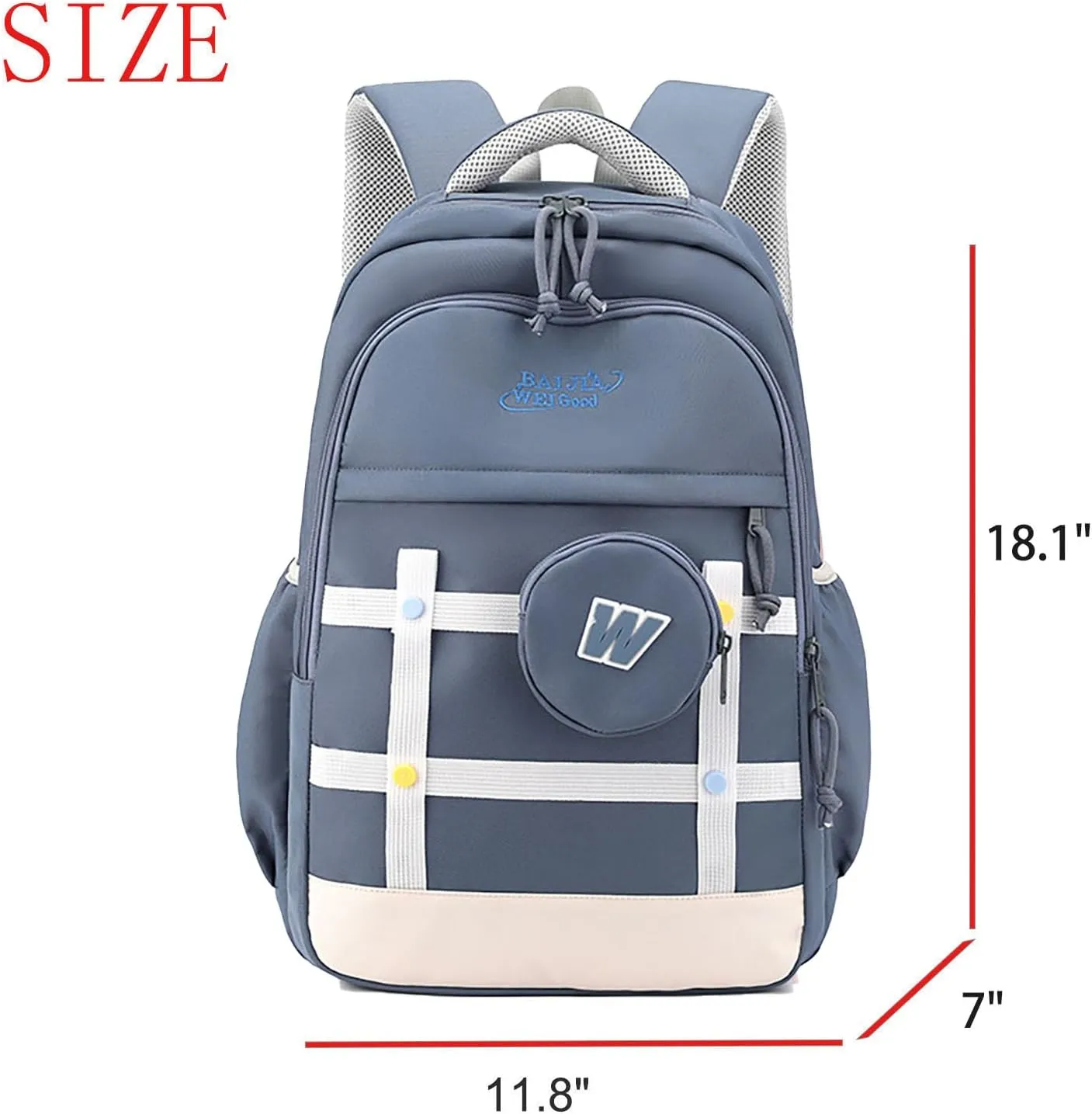 Anti-Theft Waterproof College Laptop Backpack for 15.6-Inch Devices, Lightweight Durable Design (Blue)