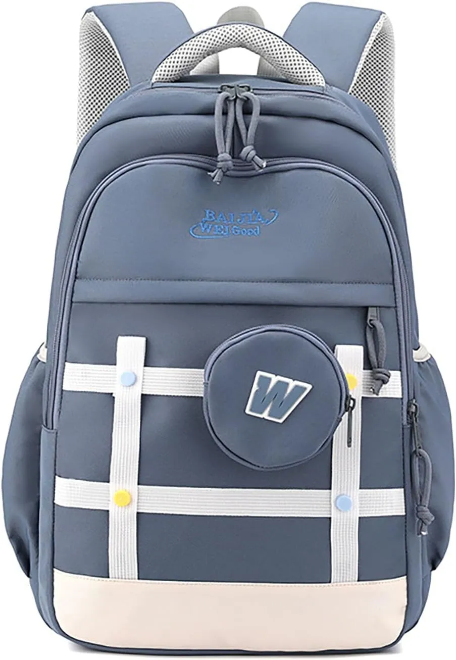 Anti-Theft Waterproof College Laptop Backpack for 15.6-Inch Devices, Lightweight Durable Design (Blue)
