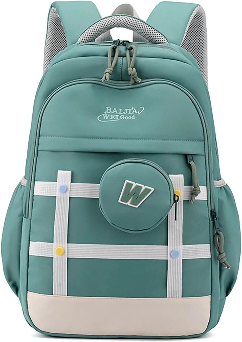 Anti-Theft Waterproof College Laptop Backpack for 15.6-Inch Devices, Lightweight Durable Design (Green)