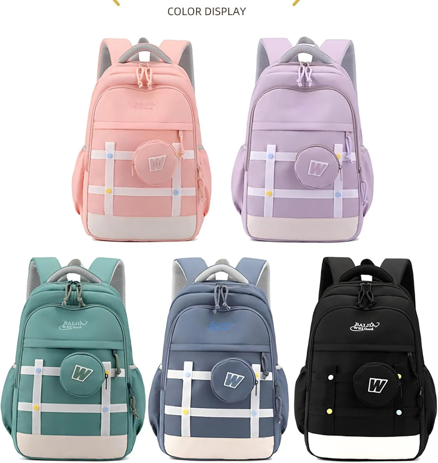 Anti-Theft Waterproof College Laptop Backpack for 15.6-Inch Devices, Lightweight Durable Design (Green)