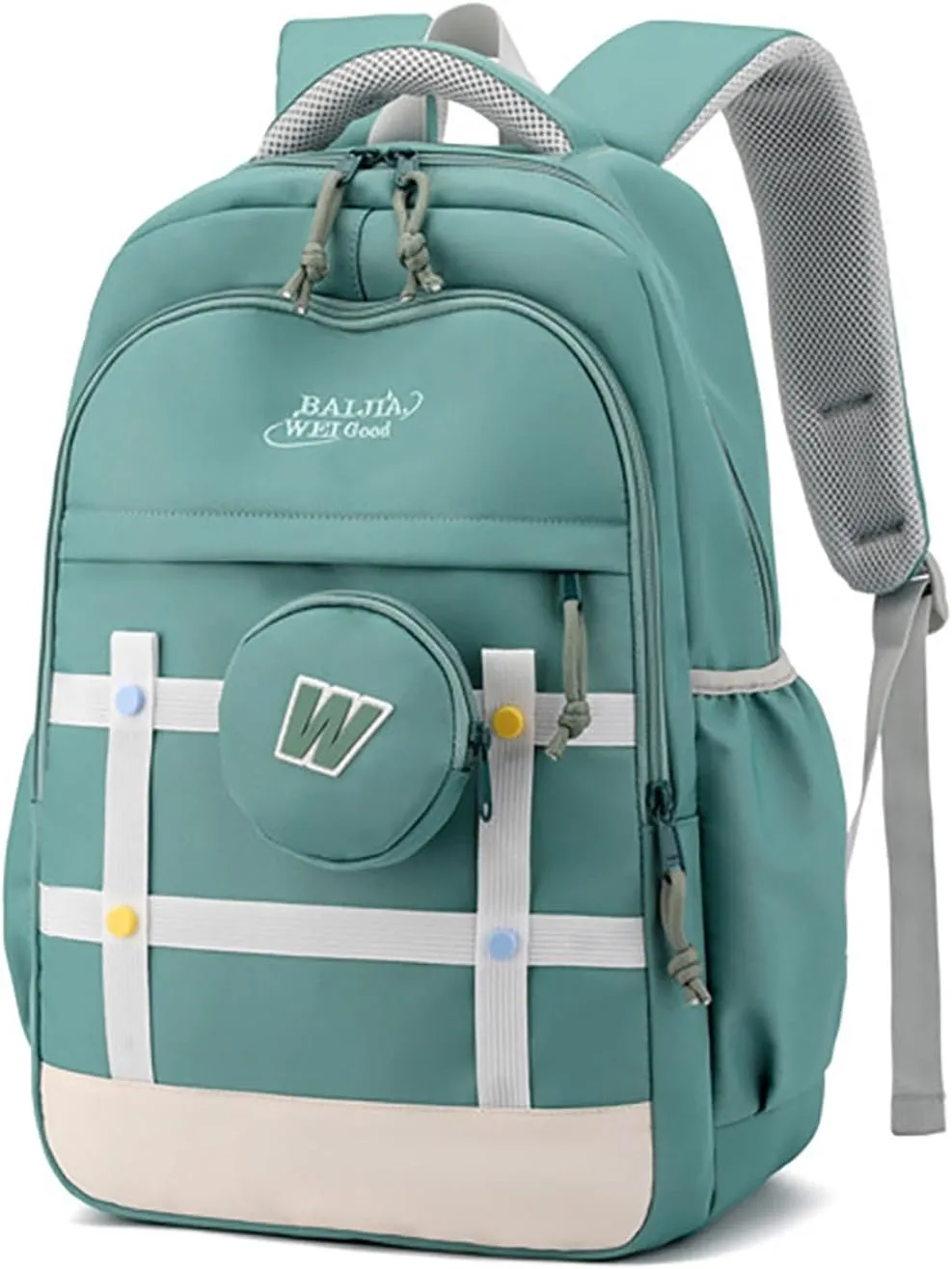 Anti-Theft Waterproof College Laptop Backpack for 15.6-Inch Devices, Lightweight Durable Design (Green)