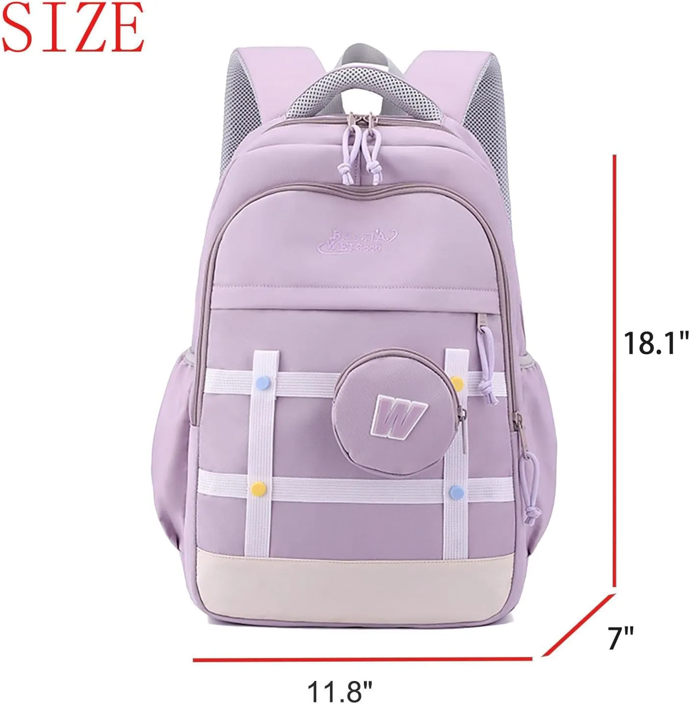 Anti-Theft Waterproof College Laptop Backpack for 15.6-Inch Devices, Lightweight Durable Design (Purple)