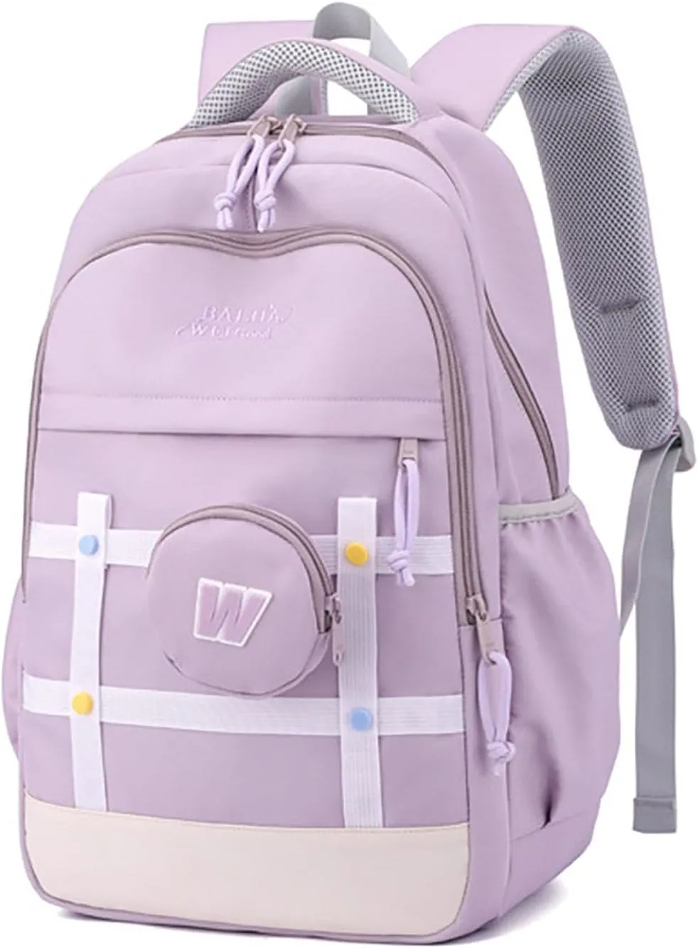 Anti-Theft Waterproof College Laptop Backpack for 15.6-Inch Devices, Lightweight Durable Design (Purple)
