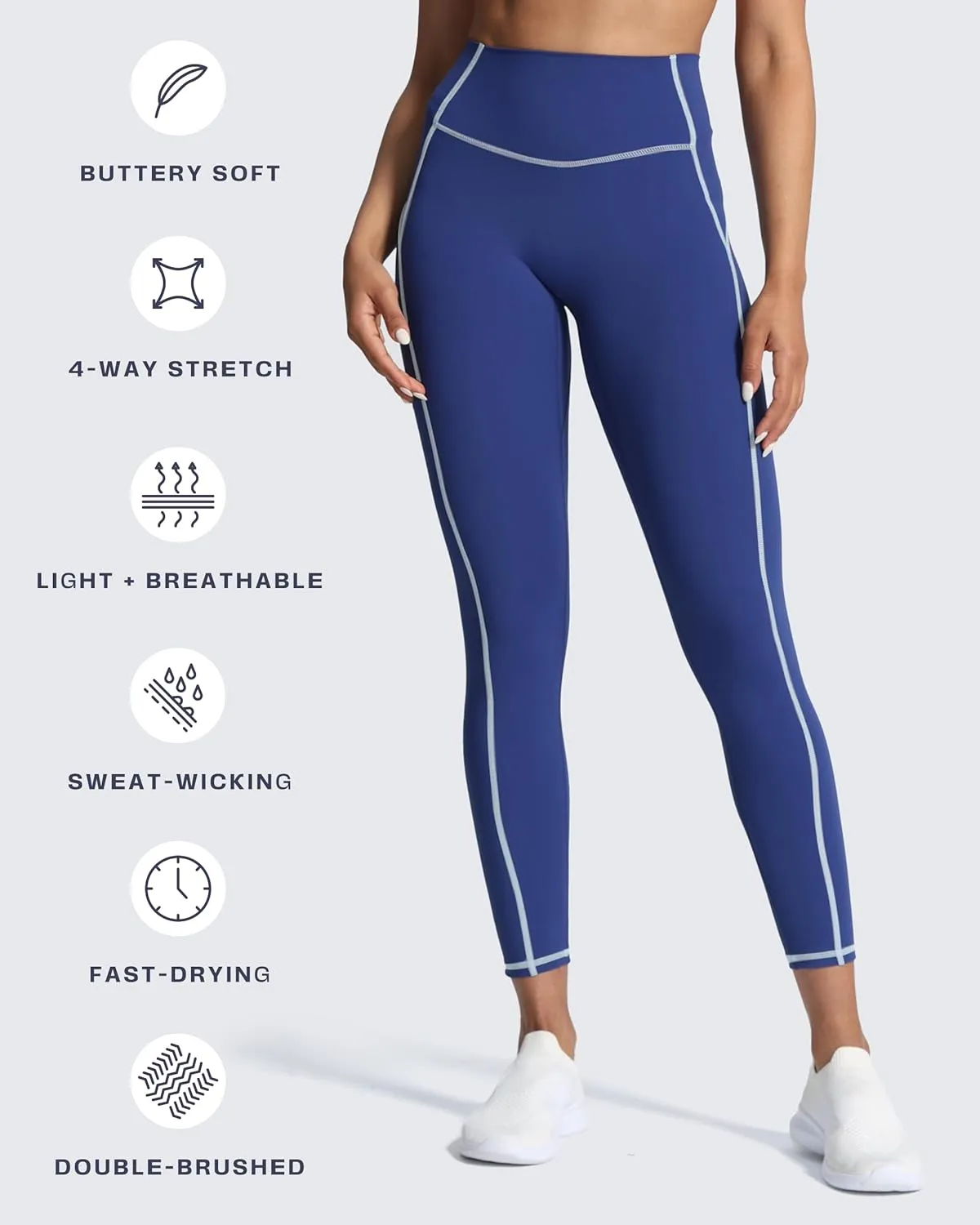 Aoxjox Workout Leggings for Women High Waisted Exercise Athletic Gym Fitness Yoga Lexi Lined Pants 26"