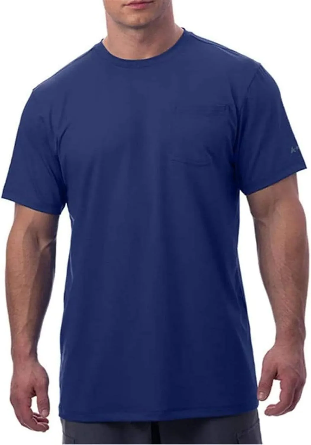 Arctic Cool Mens Crew Neck Instant Cooling Pocket Workwear Moisture Wicking Performance UPF 50  Short Sleeve Shirt