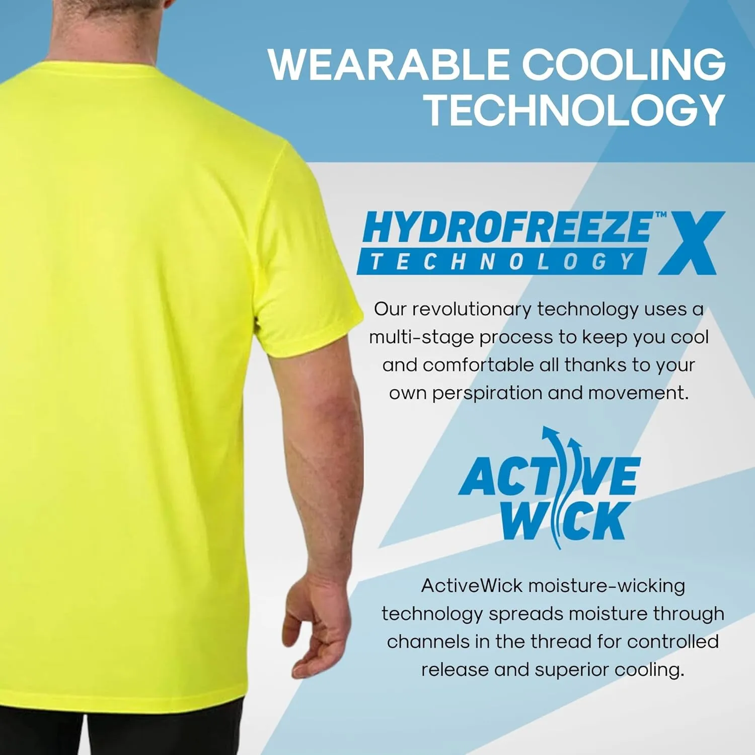 Arctic Cool Mens Crew Neck Instant Cooling Pocket Workwear Moisture Wicking Performance UPF 50  Short Sleeve Shirt