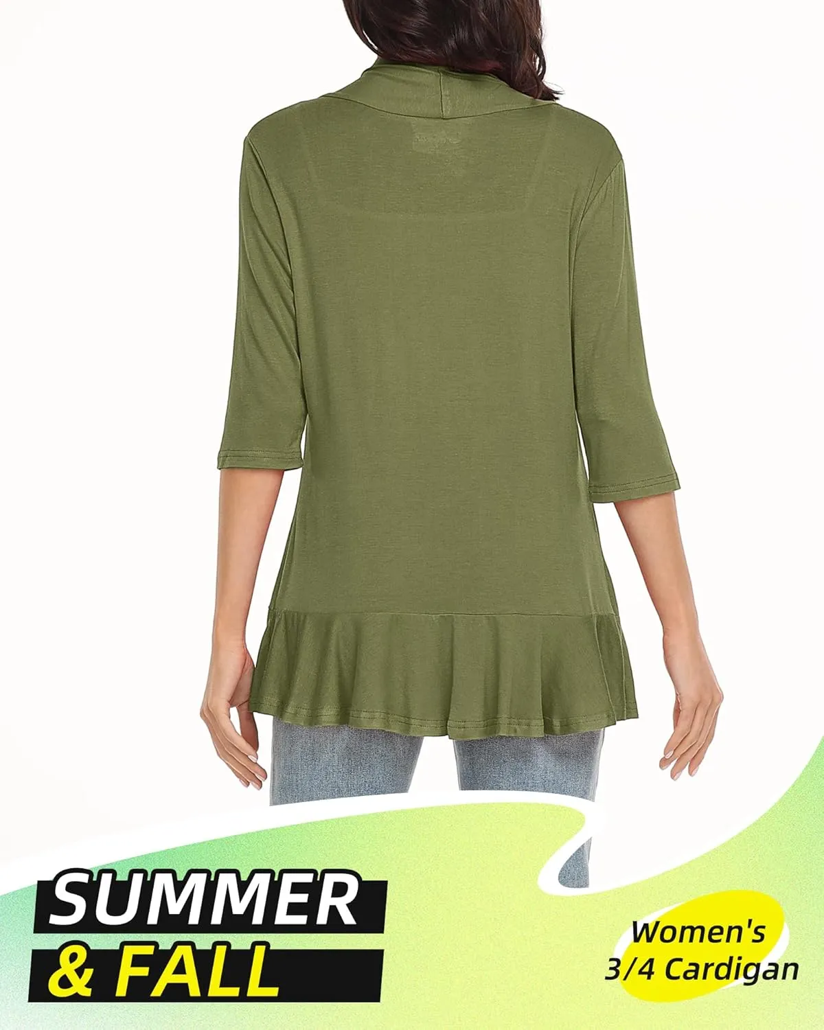 Argstar Women's 3/4 Sleeve Cardigan (S-3XL)