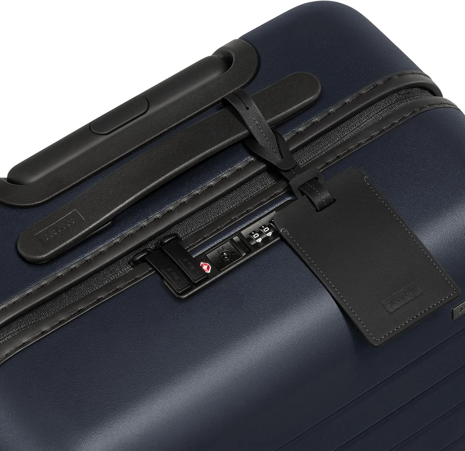 Away Bigger Carry-On Luggage, Lightweight Hardside Large Suitcase with Spinner Wheels, TSA Lock, Airline Approved, Navy Blue