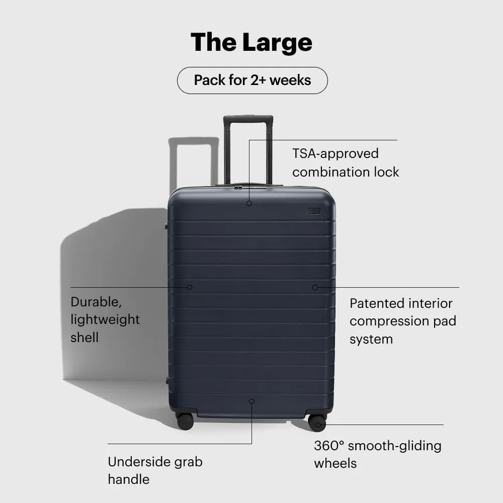 Away Large Checked Luggage, 29 Inch Hardside Suitcase with Spinner Wheels, Lightweight & Durable, TSA Lock, Sorbet Orange