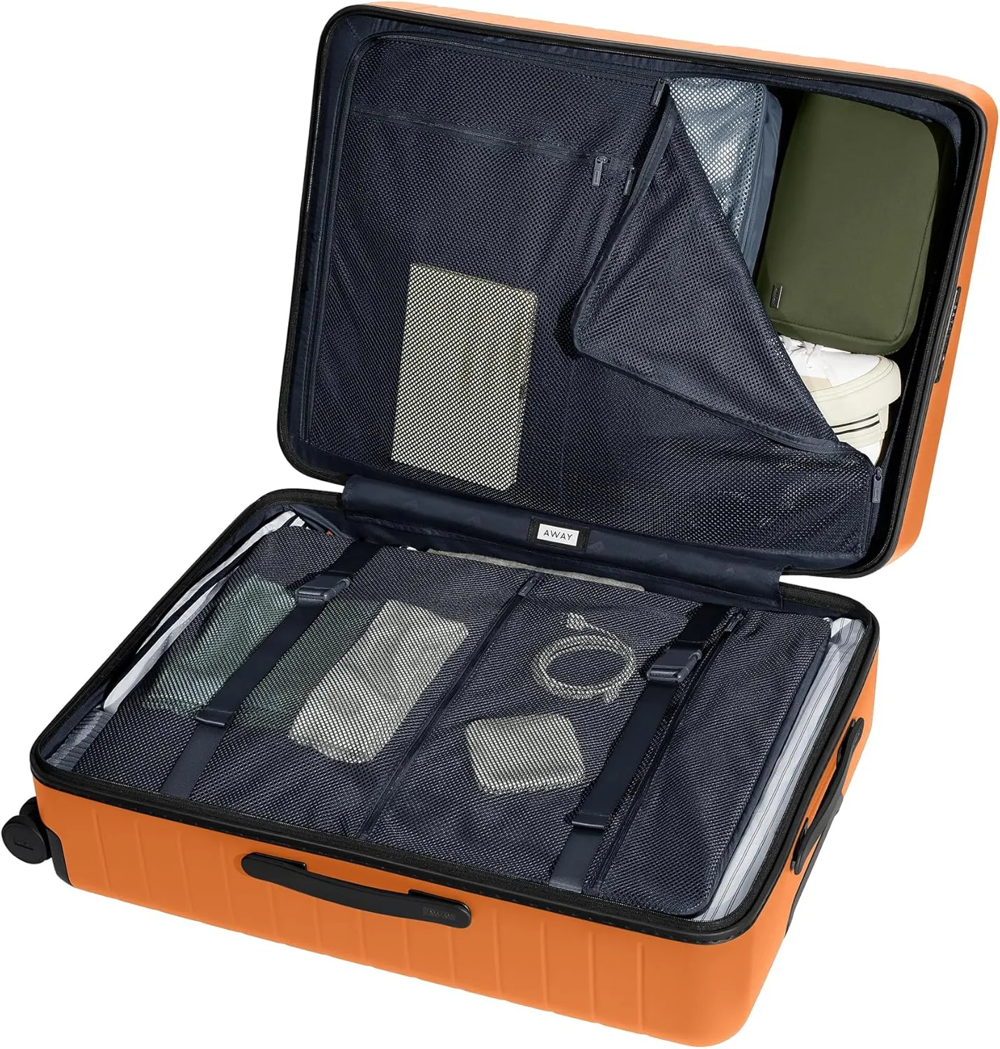Away Large Checked Luggage, 29 Inch Hardside Suitcase with Spinner Wheels, Lightweight & Durable, TSA Lock, Sorbet Orange