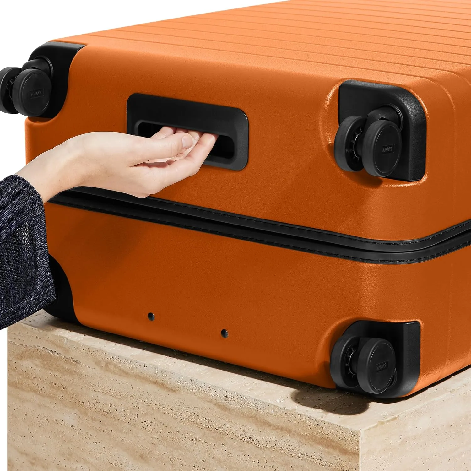 Away Large Checked Luggage, 29 Inch Hardside Suitcase with Spinner Wheels, Lightweight & Durable, TSA Lock, Sorbet Orange