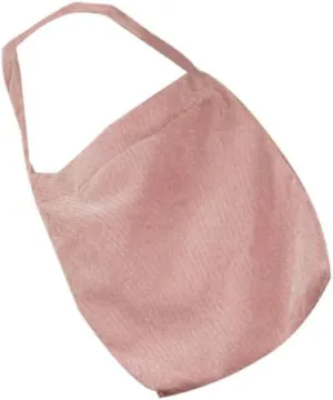 Bag Pink Corduroy Tote Handbag with Bow Detail Casual Messenger Pouch for Everyday Use Stylish and Durable Design for School and Outings