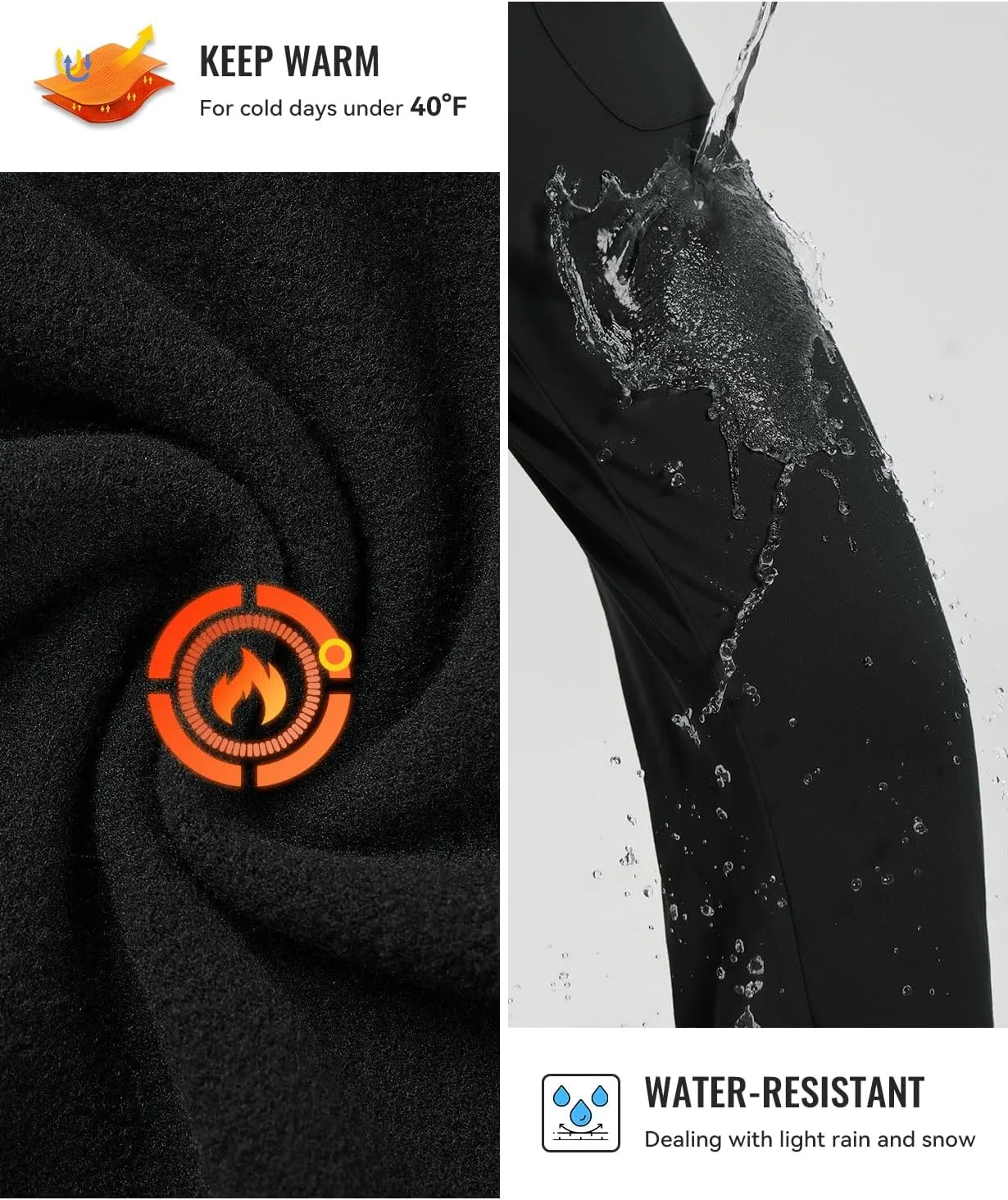 baleaf Fleece Lined Thermal Pants Women Sweatpants Wide Leg Water Resistant Casual Lounge with Pockets Yoga Workout