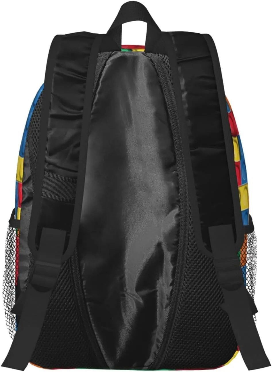 Block Funny Game Colorful Backpack For Teenage Girls And Boys Cute Kids Backpacks Children School Bag