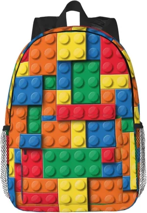 Block Funny Game Colorful Backpack For Teenage Girls And Boys Cute Kids Backpacks Children School Bag
