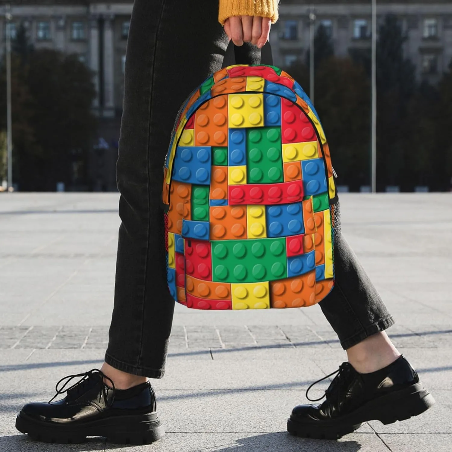 Block Funny Game Colorful Backpack For Teenage Girls And Boys Cute Kids Backpacks Children School Bag
