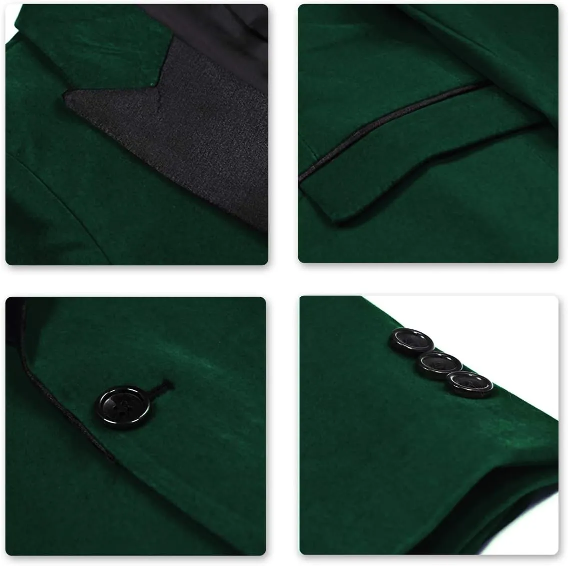 Boyland Boys Tuxedo Suit Velvet Peak Lapel Vintage 2 Pieces Slim Fit Jacket Pants Suit Set Prom Party