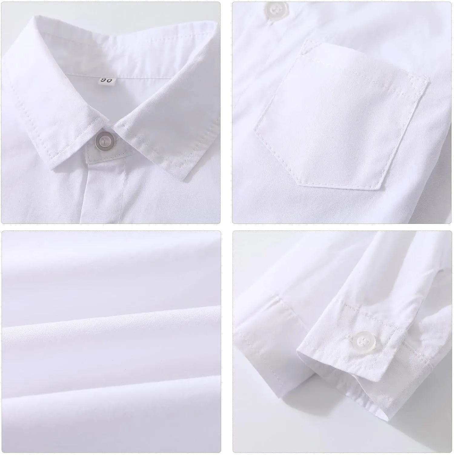 Boys Gentleman Suits Toddler Kids Wedding Outfit Clothes 4 Pieces Dress Shirt & Pants & Vest Set with Bowtie, 2-8 Years