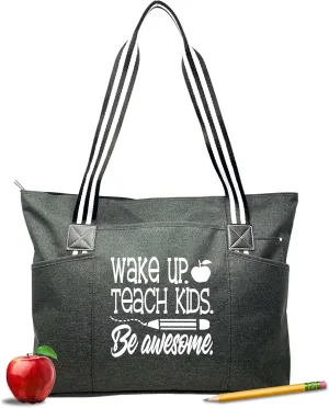 Brooke & Jess Designs Teacher Tote Bag for Work - Teacher Handbag Gifts for Women, Teacher Bag Best Teacher Appreciation Gift