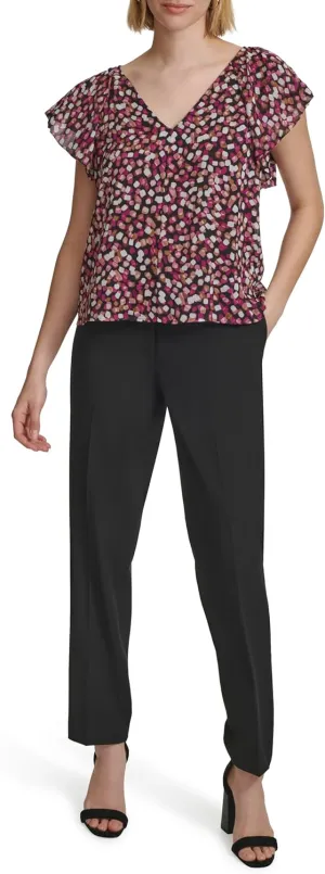 Calvin Klein Women's Ruffle Detail Sleeveless Blouse