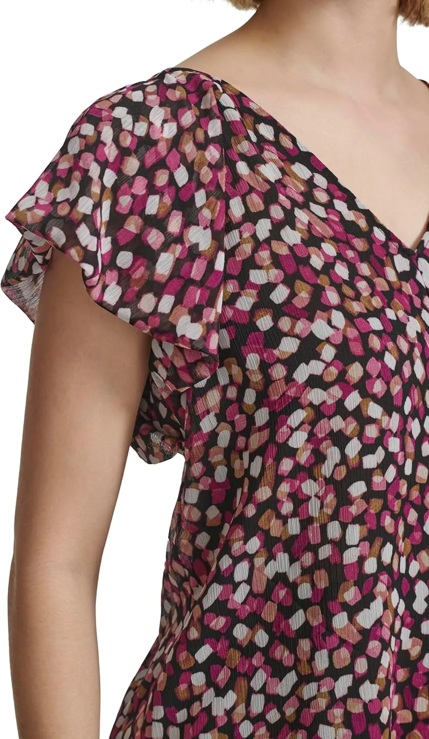 Calvin Klein Women's Ruffle Detail Sleeveless Blouse