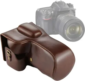 Camera Accessories Full Body Camera PU Leather Case Bag for Nikon D7200 / D7100 / D7000 (18-200/18-140mm Lens) (Color : Coffee)