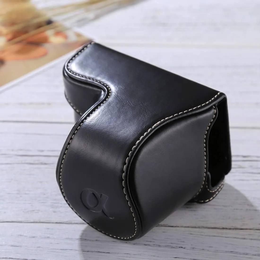 Camera Accessories Full Body Camera PU Leather Case Bag with Strap for Sony A5100 / A5000 / NEX-3N (16-50mm / 40.5mm Lens) (Color : Black)