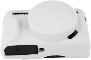 Camera Case for Canon G7X Mark II - Protective Silicone DSLR Skin Cover, Detachable Cage, Shockproof, Dustproof (White)