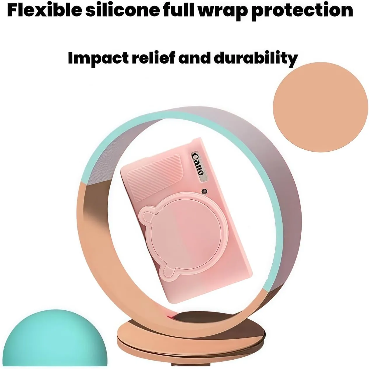 Camera Case for Canon PowerShot SX740/ SX730 Digital Camera,Soft Silicone Protective Bag Removable Lens Cover,Anti-Scratch Slim Fit Lightweight Protective Case. (Smoked Pink)