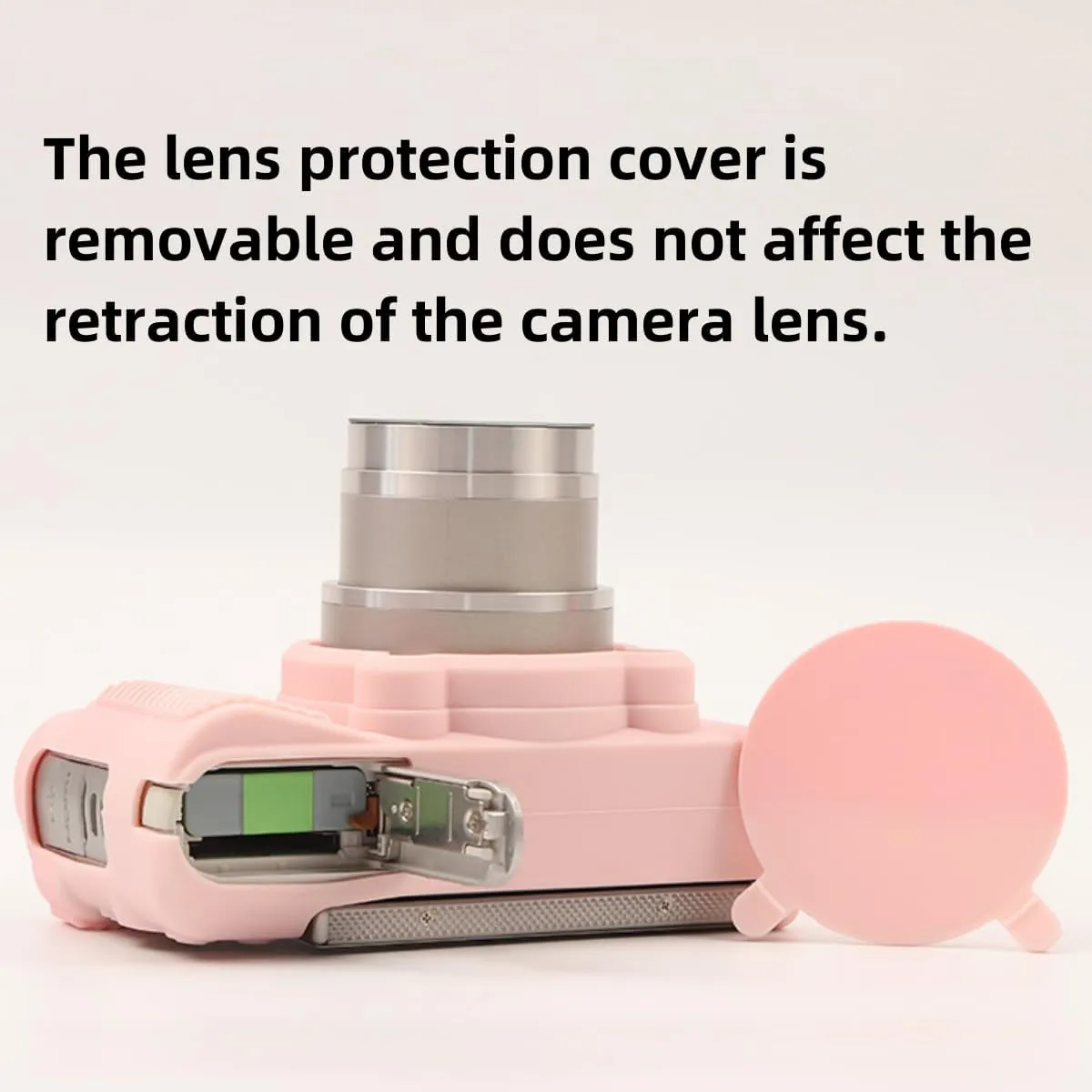 Camera Case for Canon PowerShot SX740/ SX730 Digital Camera,Soft Silicone Protective Bag Removable Lens Cover,Anti-Scratch Slim Fit Lightweight Protective Case. (Smoked Pink)