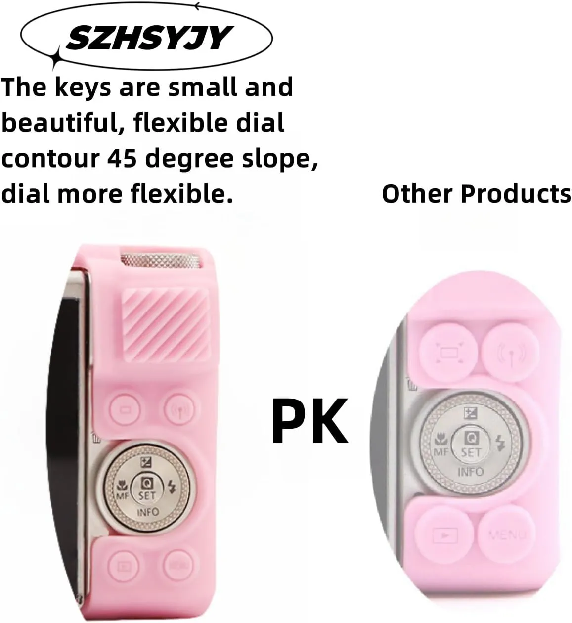 Camera Case for Canon PowerShot SX740/ SX730 Digital Camera,Soft Silicone Protective Bag Removable Lens Cover,Anti-Scratch Slim Fit Lightweight Protective Case(Pink)