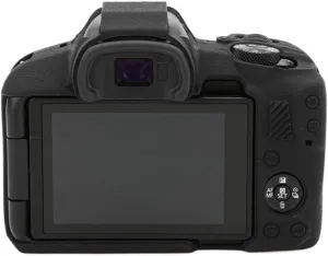 Camera Case for Canon R50 - Protective Silicone DSLR Skin Cover, Detachable Cage, Shockproof, Dustproof (Black)