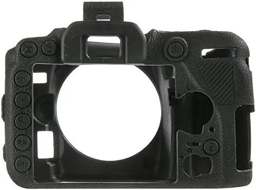 Camera Case for Nikon D7500 - Silicone Protective DSLR Skin Cover, Detachable Cage, Shockproof, Dustproof (Black)